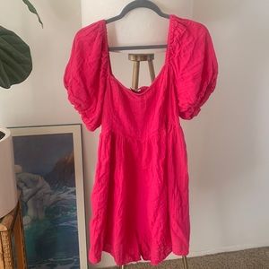 ASOS pink puff sleeve romper